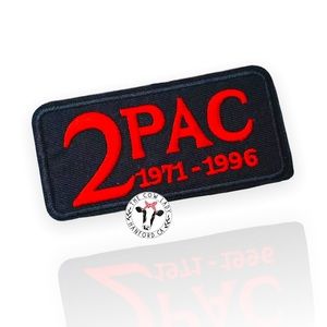 Tupac Shakur Iron On Patch Rap 2PAC Hip Hop Embroidered Music NWT 90's Legend